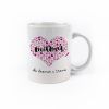 Taza cerámica o plástico Mamá corazón de corazones personalizada
