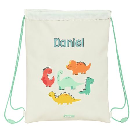 Mochila Saco Infantil Dinos Personalizada