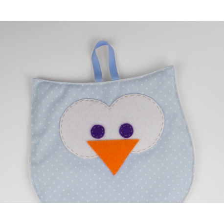 Búho para colgar Azul Handmade Personalizado