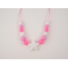 Teething Necklace of Lactation Basic Star Pink