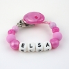 Silicone Chain Personalized Pink