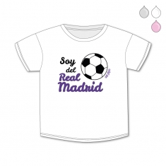 Camiseta Divertida Bebé Soy del Real Madrid