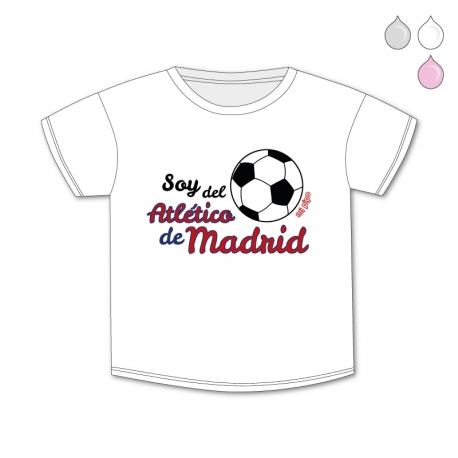 Camiseta Divertida Bebé Soy del Atlético de Madrid