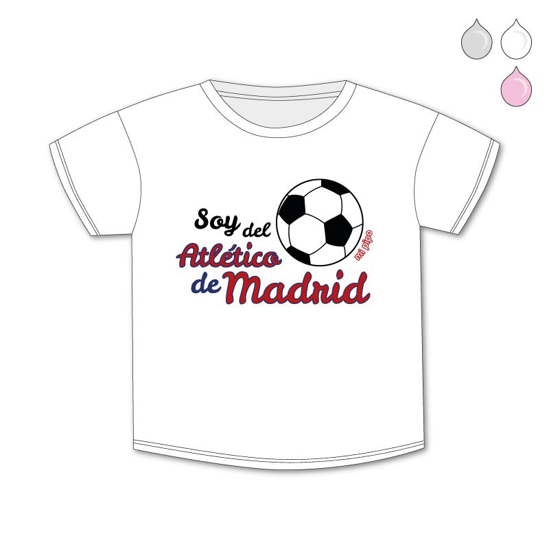 Camiseta Sudadera Bebé y Niño/a Soy del Atlético de Madrid - mi pipo