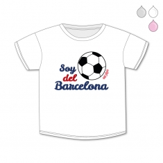 Camiseta Divertida Bebé Soy del Barcelona