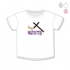 Camiseta Divertida Bebé Soy Nazarena cruz