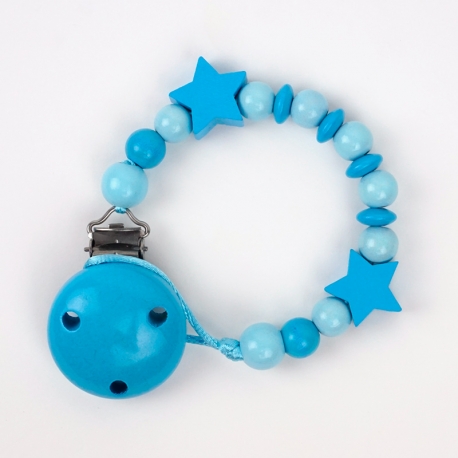 Wood chain Star Shades of Blue not Personalized