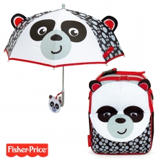 Pack ahorro Mochila + Paraguas 3D Fisher Price Panda