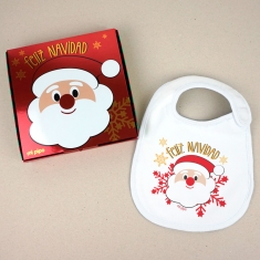 Baby Christmas Customizable Pacifier Name + Santa Claus's hat White 
