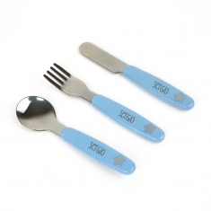 Set of Cutlery Steel Blue Personalized