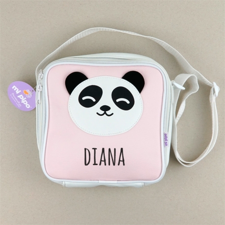 Bolsa Isotérmica Panda Rosa Personalizada